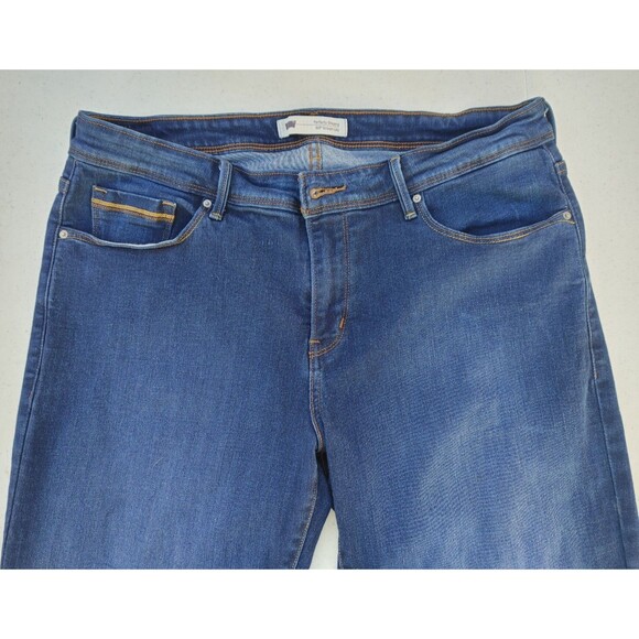 VTG 90's Levi's 512 MED Wash Slim Fit Tapered Stretch Jeans  34"x31" USA - Picture 2 of 3